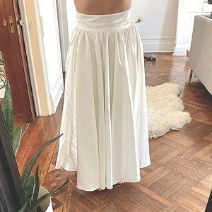 Fame and Partners Ivory Satin Skirt